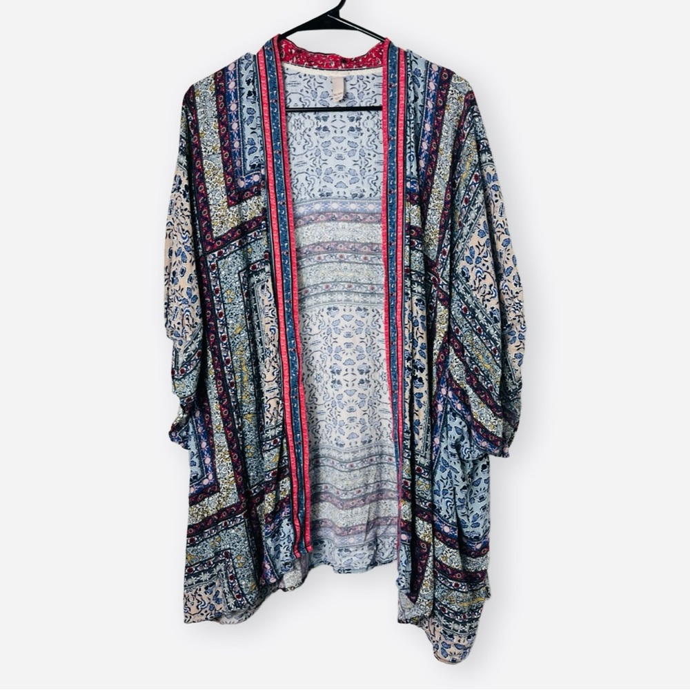 Women’s Multicolor Patterned Bohemian Kimono Cardigan